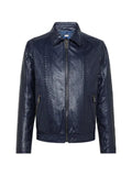 Billionaire python-skin zipped leather jacket