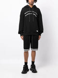 Mostly Heard Rarely Seen logo-embossed cotton hoodie