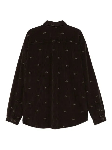 ERL corduroy logo-embroidered shirt jacket