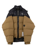 Maison MIHARA YASUHIRO two-tone hooded down jacket