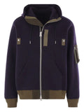 sacai zip-up hoodie