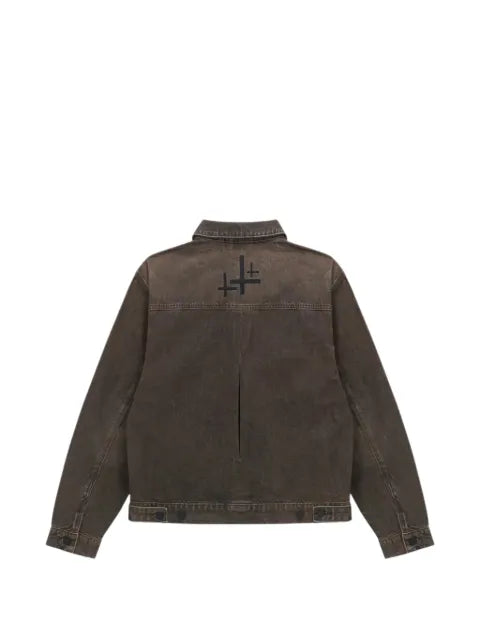 RTA Valentiano logo-embroidered denim jacket