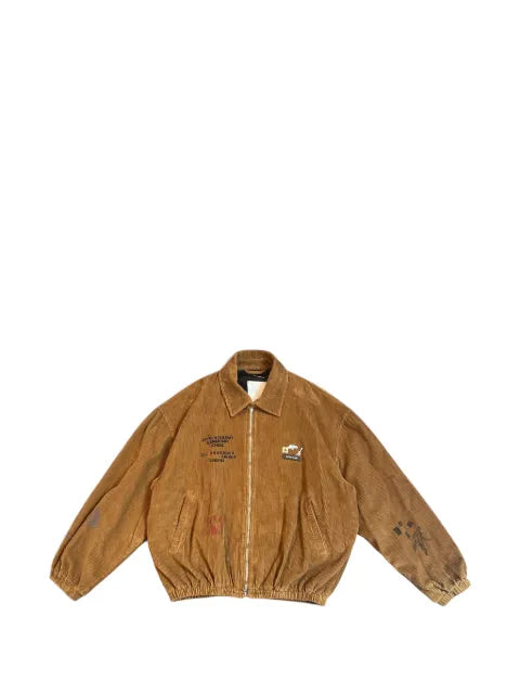 Song For The Mute School Portrait corduroy bomber jacket