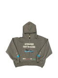 astrum graphic-print zip-up hoodie