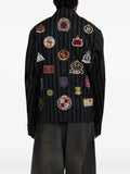 Takahiromiyashita The Soloist pinstriped patch-detail jacket