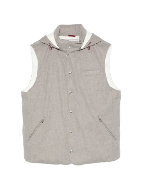 Brunello Cucinelli hooded press-stud gilet