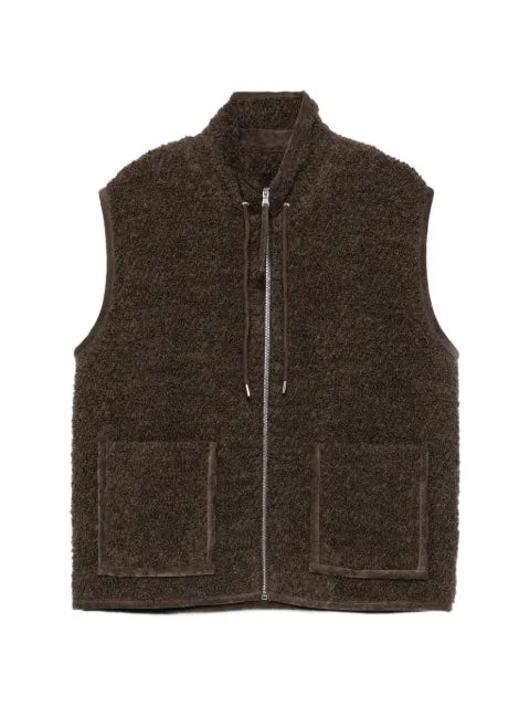 AMARANTO  fleece zip-up gilet