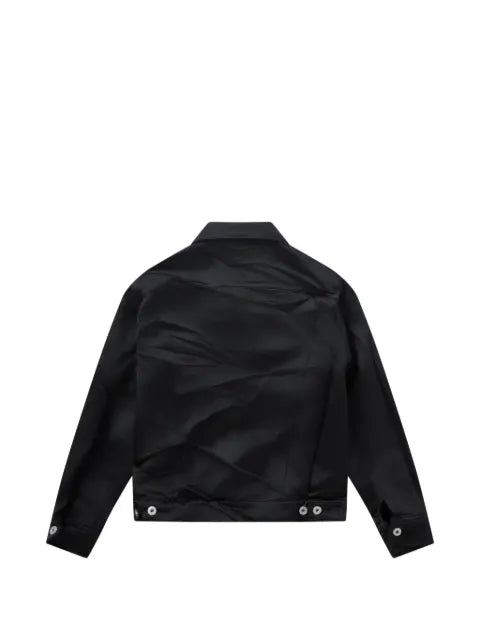 Black Comme Des Garçons zip-detail button-up jacket