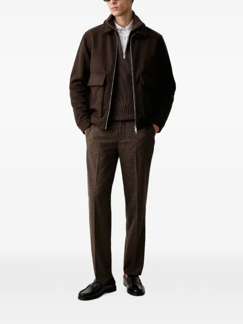 Lindbergh zip-up flap-pocket jacket