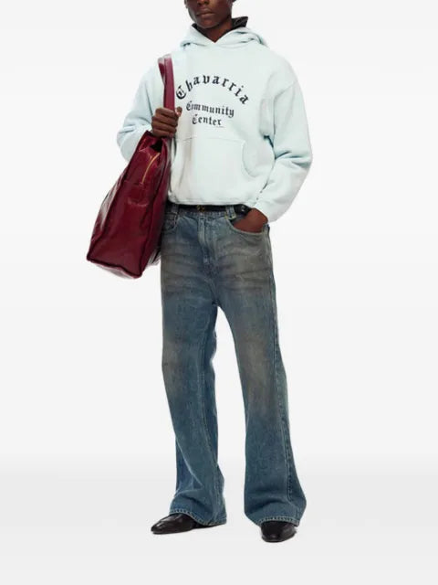 Willy Chavarria Chavarria Community Center Shrunken pouch-pocket hoodie