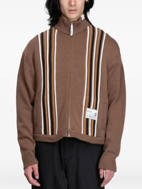 Maison MIHARA YASUHIRO Bedwin striped zip-up cardigan