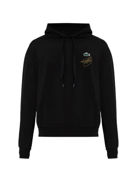 Lacoste x Novak Djokovic logo-embroidered hoodie