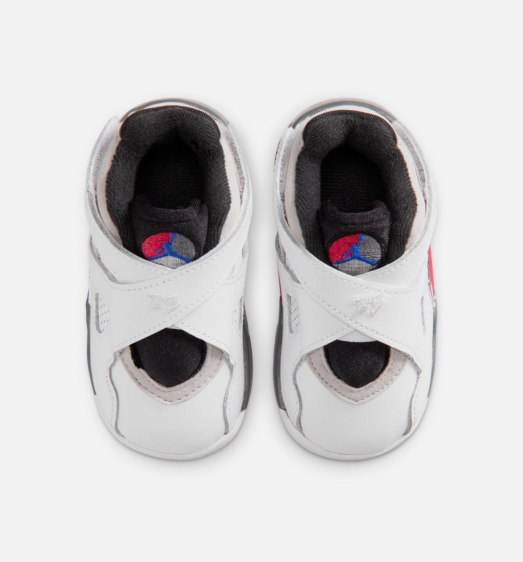 Air Jordan 8 Retro White and True Red Infant/Toddler – White/Black/True Red