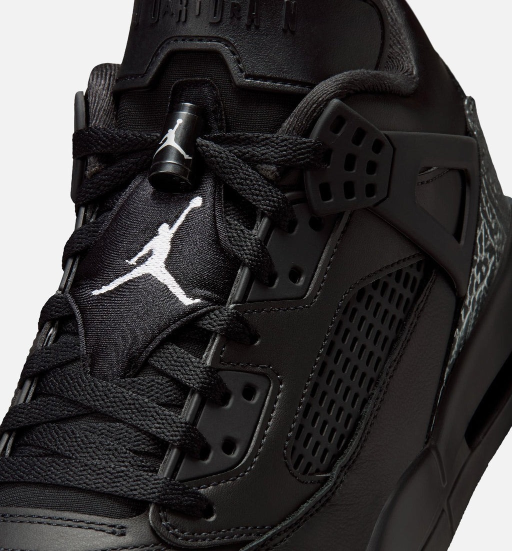 Spizike Low Men's Basketball Shoes - Black / Black / Metallic Silver