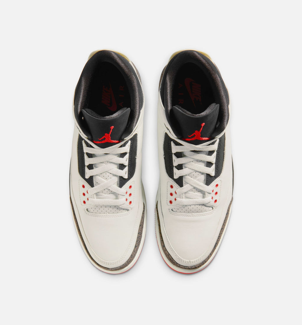 Air Jordan 3 Retro Sail University Red Men's Shoes - Cream/Red/Black