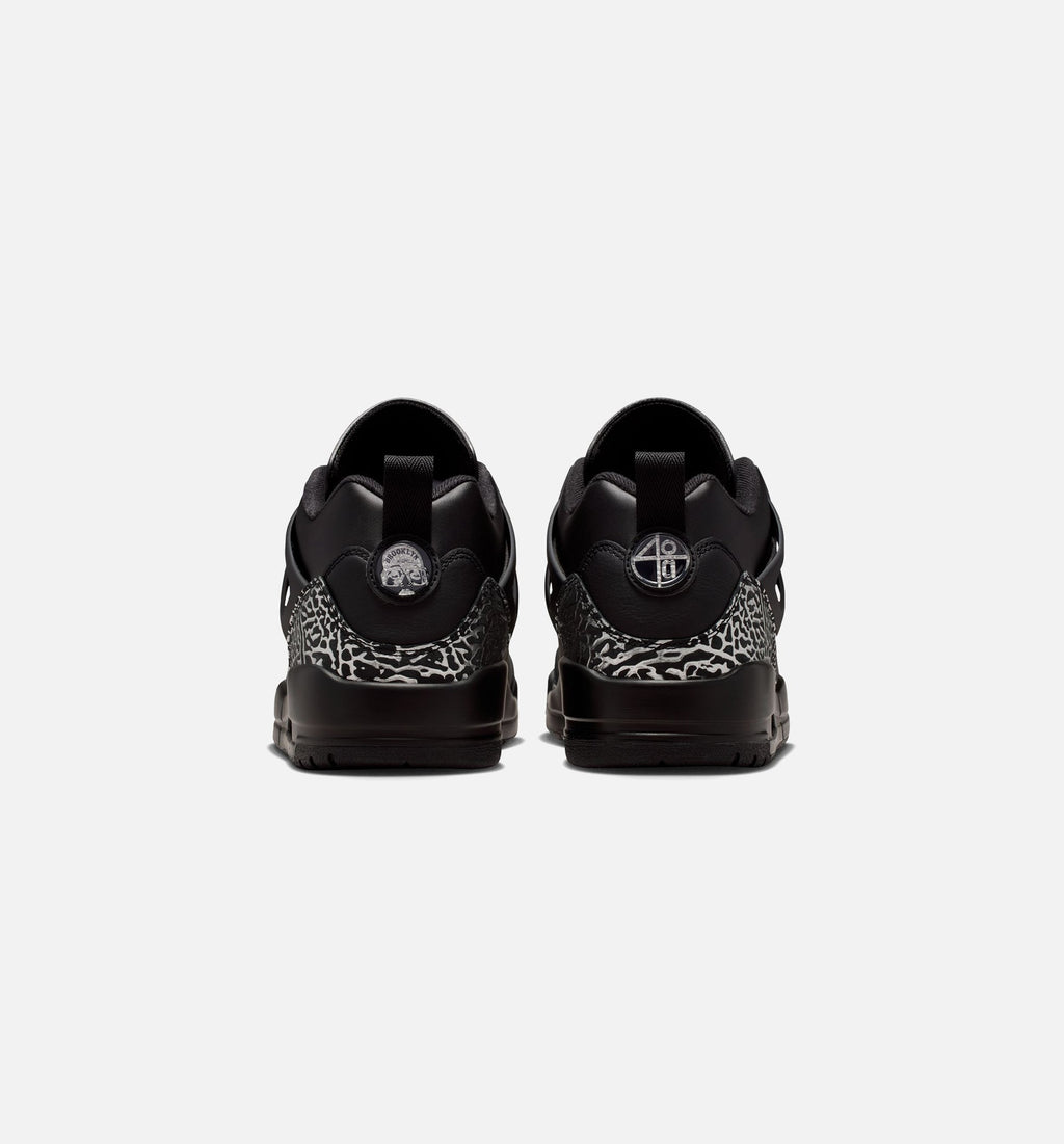 Spizike Low Men's Basketball Shoes - Black / Black / Metallic Silver