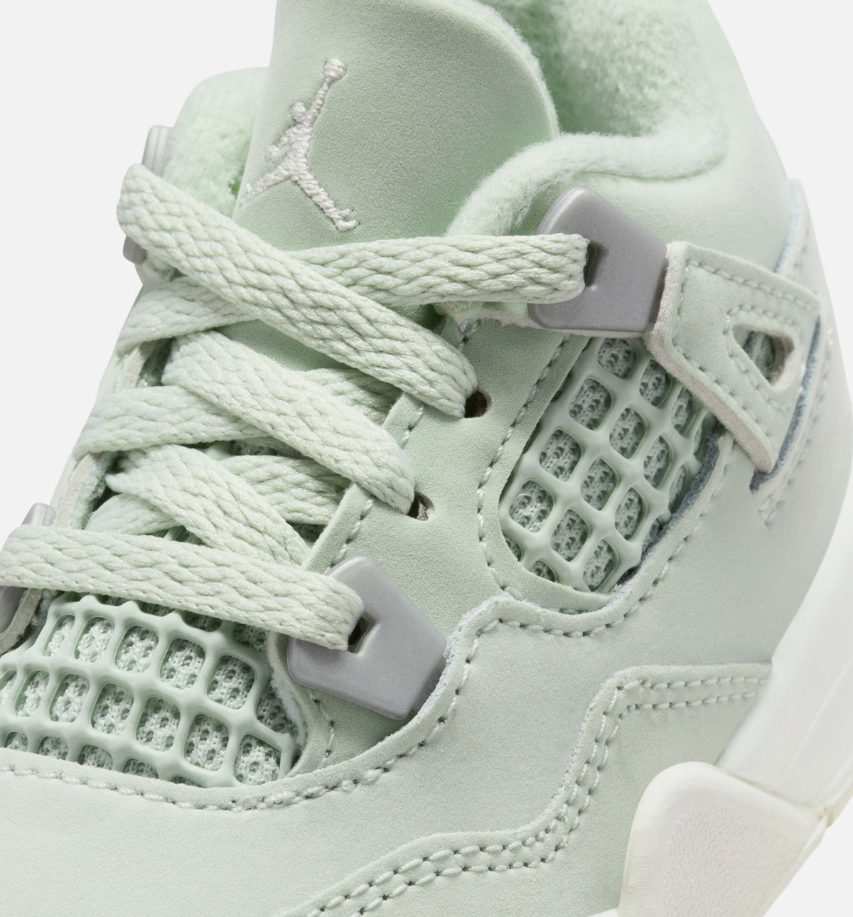 Air Jordan 4 Retro "Abundance" Infant/Toddler Shoe – Seafoam/Sail/Metallic Silver