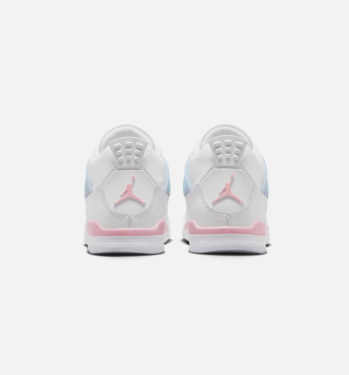 Air Jordan 4 Retro Medium Soft Pink Preschool Shoes - White Medium Soft Pink Half Blue