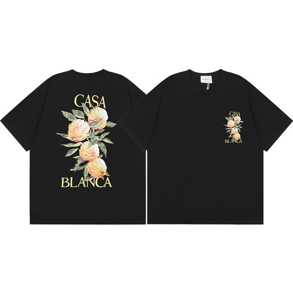 Casablanca Multi‑Print Tennis Floral Graphic Oversized Tee Streetwear