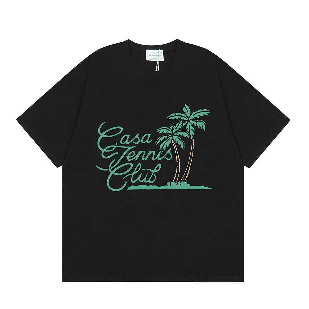 Casablanca Multi‑Print Tennis Floral Graphic Oversized Tee Streetwear
