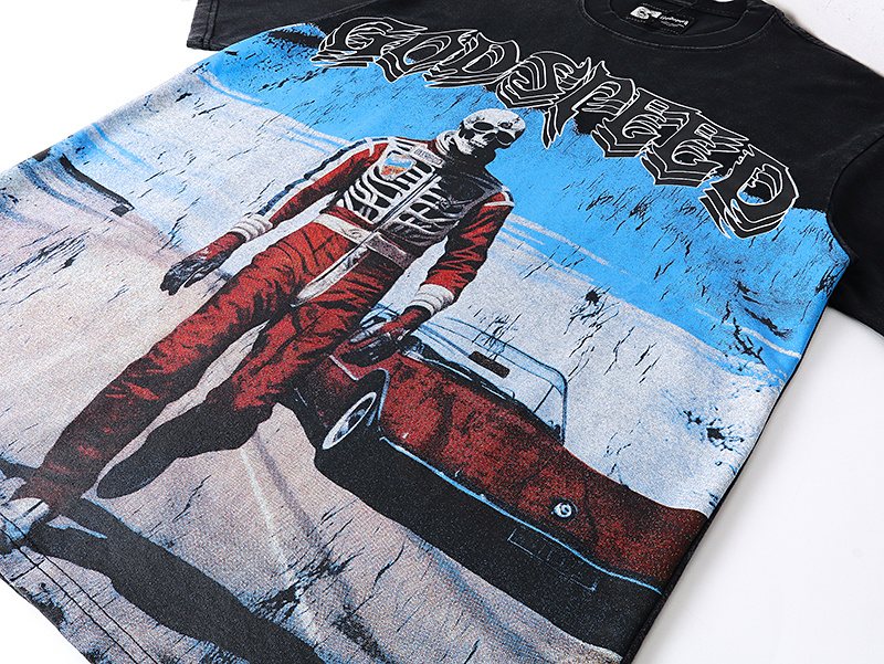 Godspeed Skeleton Racing Graphic T-Shirt