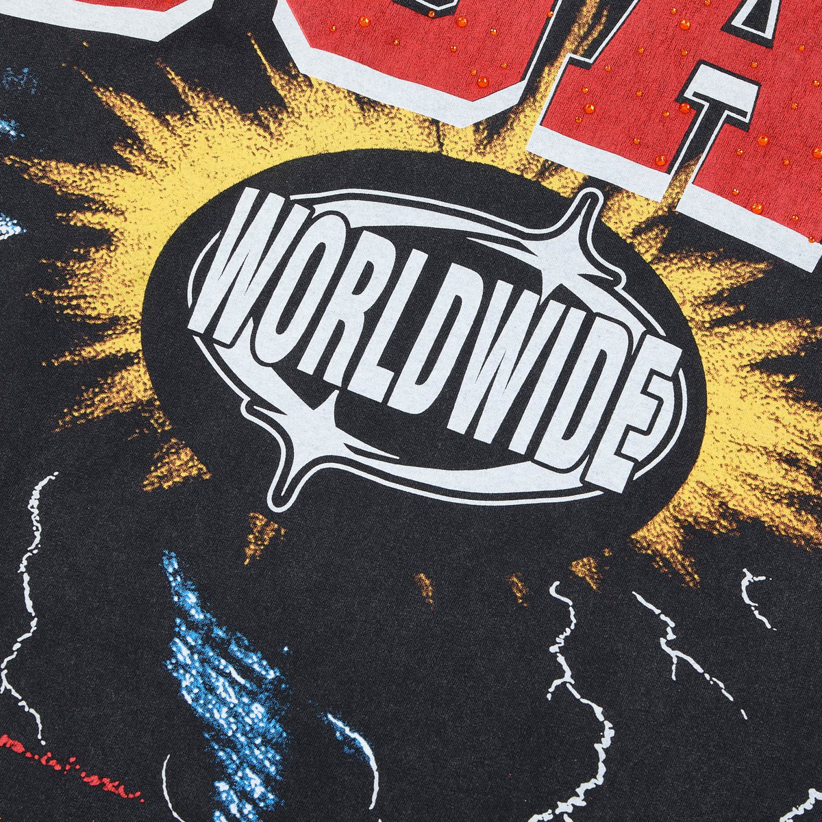 DUAA Black Rhinestone Graphic Short-Sleeve T-Shirt