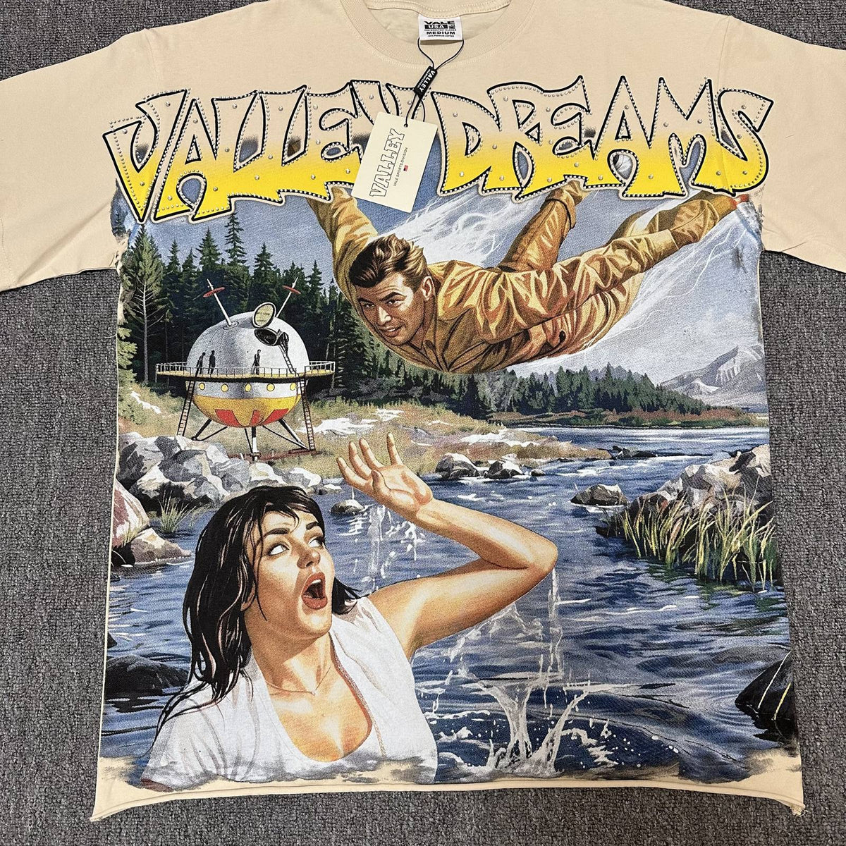 Valley Dreams Washed Graphic Short-Sleeve T-Shirt