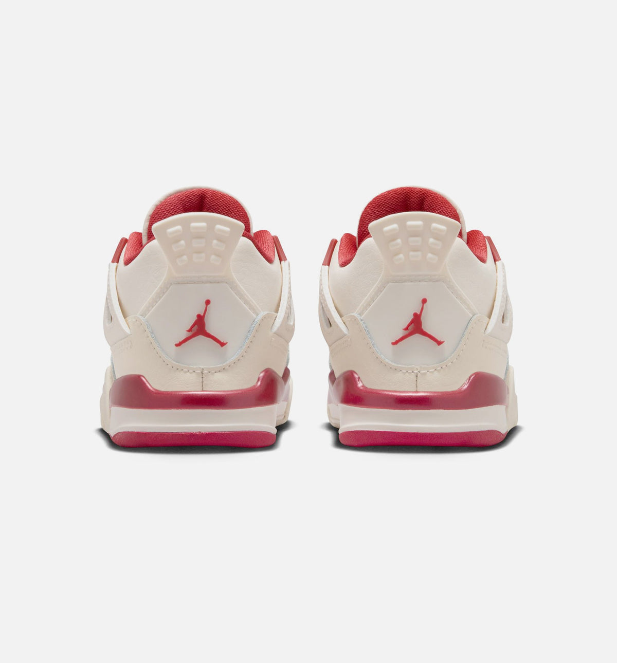 Air Jordan 4 Retro Valentine's Day Infant/Toddler Shoes - Pale Ivory Sierra Red Tough Red