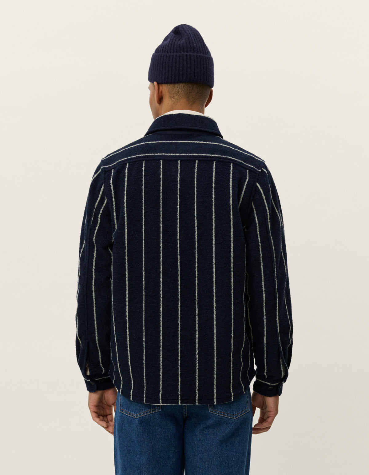 Les Deux Lennon Wool Pinstripe Overshir