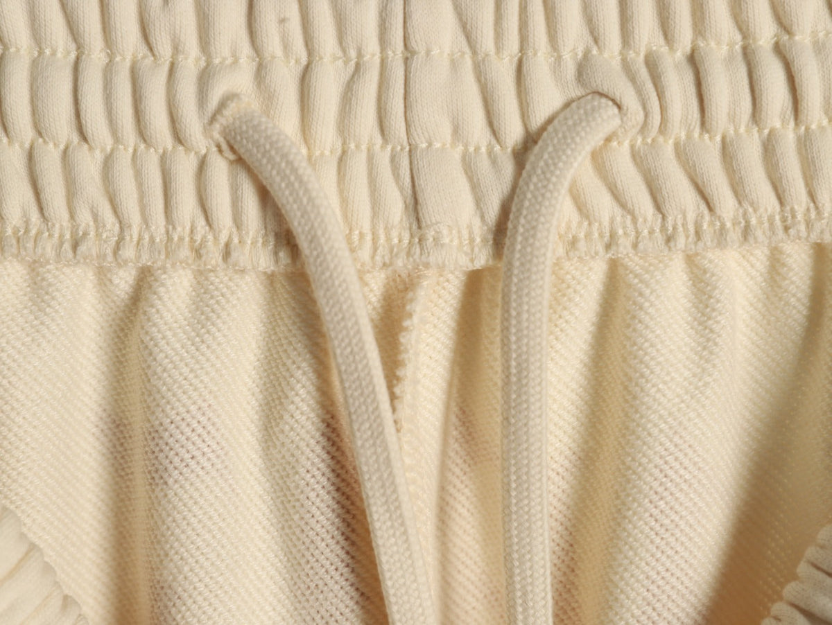 Balenciaga Tattoo-Style Graphic Wide-Leg Trousers - Cream